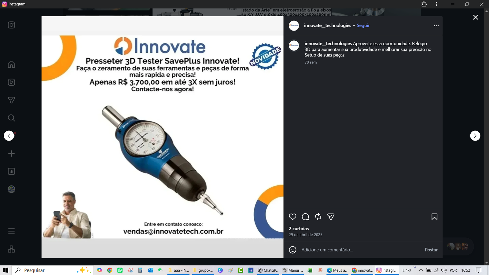 Relógio apalpador 3D Tester SavePlus